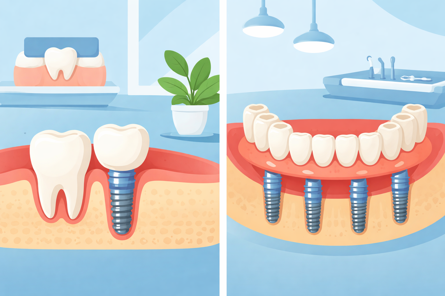 Single-Tooth vs. Full-Arch Dental Implants