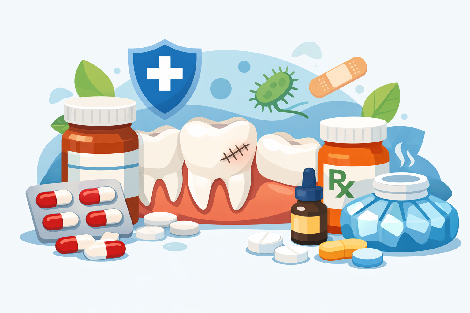 Antibiotics and Painkillers in Wisdom Tooth Recovery
